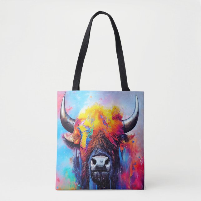 Bolso De Tela Bison Animal Discovery Adventure Nature Planet (Anverso)