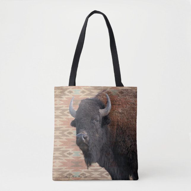 Bolso De Tela Bison Blanket Tote Bag (Anverso)