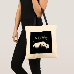 Bolso De Tela Bison Moon Wood Stars Galaxy Gray Trekking Travel
