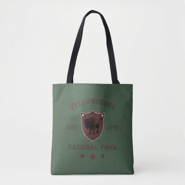 Bolso De Tela Bison Parque Nacional Yellowstone (Anverso)