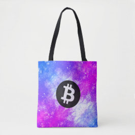 Bolso De Tela Bitcoin Acuarela (Estilo 2 - Miami)