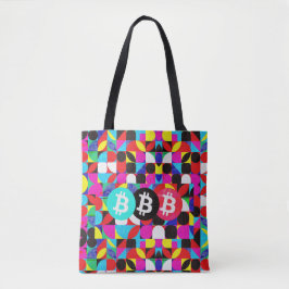 Bolso De Tela Bitcoin colorido (HD vibrante)