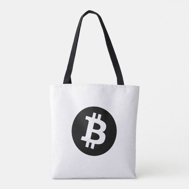 Bolso De Tela Bitcoin (Negro) (Reverso)
