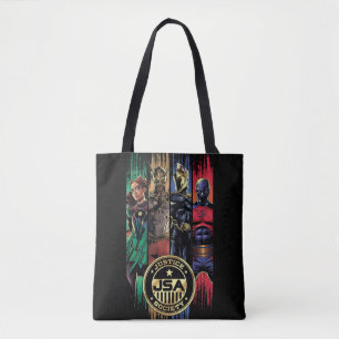 Bolso De Tela Black Adam Justice Society Heroes In Stripes