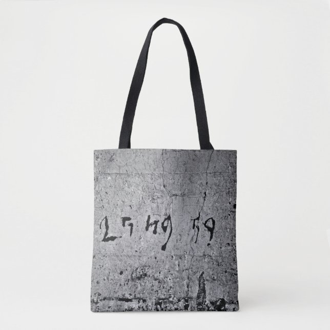 Bolso De Tela Black and gray concrete surface (Anverso)