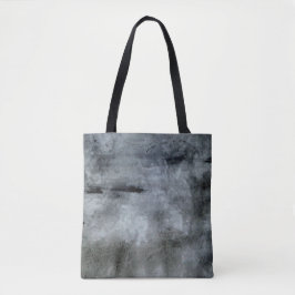 Bolso De Tela Black and Gray Watercolor Abstract