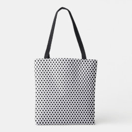 Bolso De Tela Black and White Polka Dot Print Dots