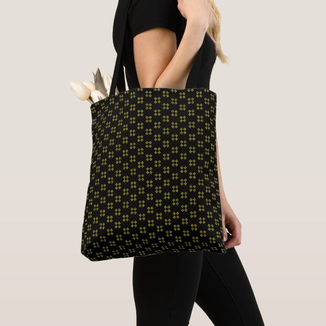 Bolso De Tela Black and Yellow Tote (Detalle)