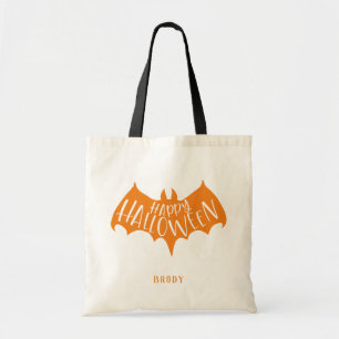 Bolso De Tela Black Bat Happy Halloween