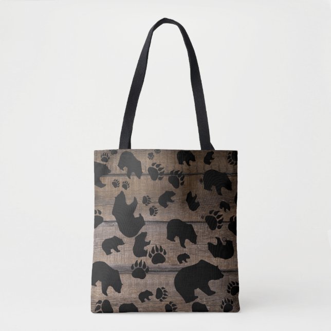Bolso De Tela Black Bear Black Bear Papers (Anverso)