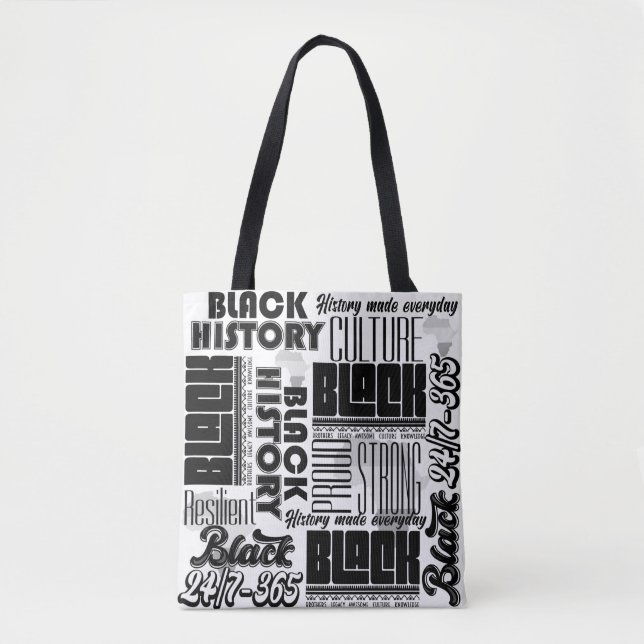 Bolso De Tela Black Black History Two Tone Tote (Anverso)