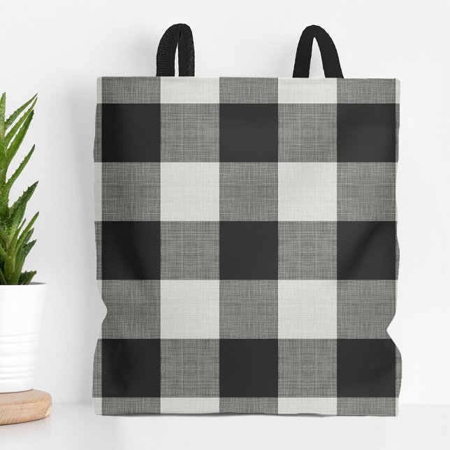 Bolso De Tela Black Buffalo Check | Casa de campo moderna (Subido por el creador)