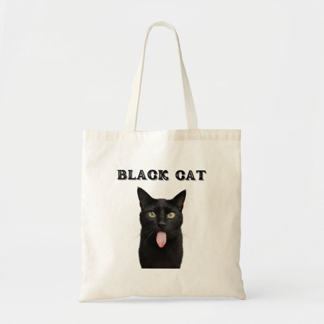 BOLSO DE TELA BLACK　CAT (Frente)