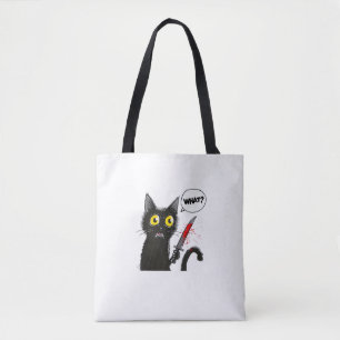 Bolso De Tela Black Cat Halloween Disstuve Witchcraft Spider Web