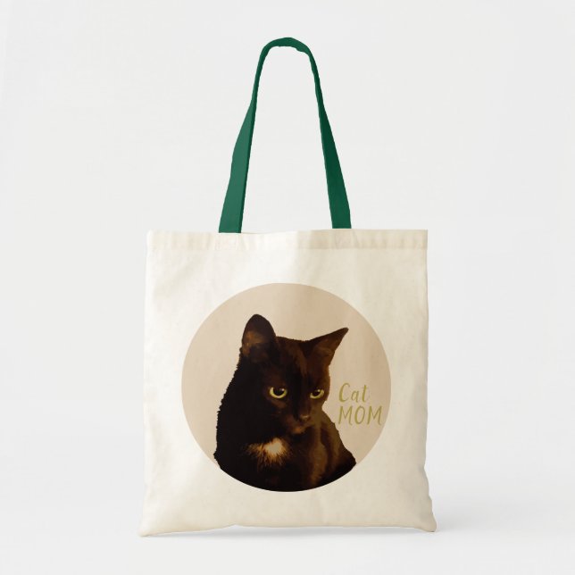 Bolso De Tela  Black Cat pet boho style  (Frente)
