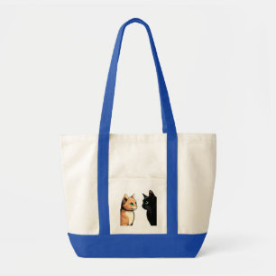 Bolso De Tela Black Cat Zoning Out - Gracioso meme gatito