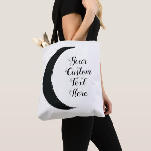 Bolso De Tela Black Crescent Magic Dark Moon Astrología