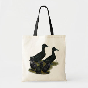 Bolso De Tela Black Crested Duck Family