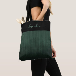 Bolso De Tela Black Dark Green raped sombrío y elegante personal