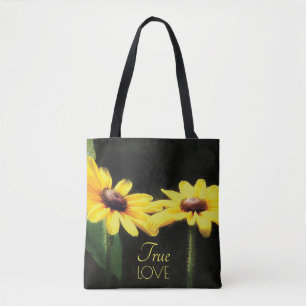 Bolso De Tela Black Eyed Susan Flower True Love