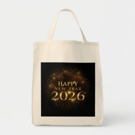 Bolso De Tela black gold new year tote bag