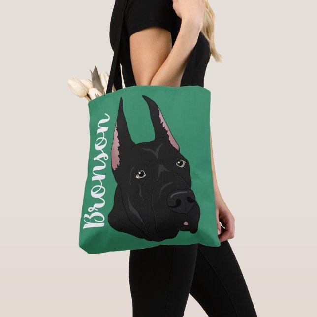 Bolso De Tela Black Great Dane (Detalle)