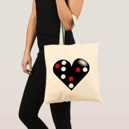 Bolso De Tela Black Heart Domino