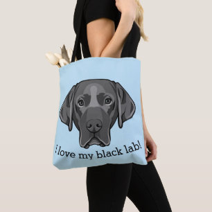 Bolso De Tela Black Labrador Recuperever Dog Design Tote Bag