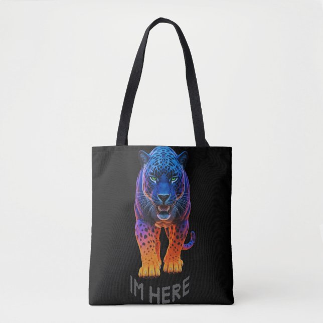 Bolso De Tela Black Panther Graphic "I'm Here"   (Anverso)