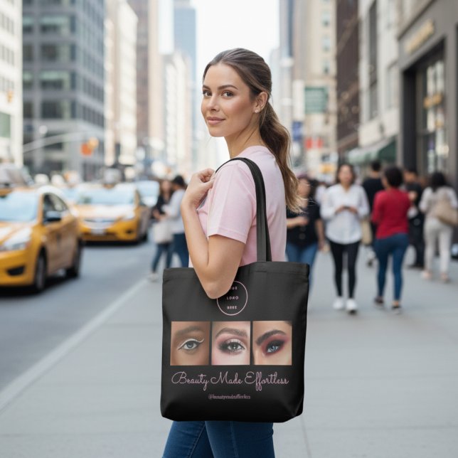 Bolso De Tela Black Pink Script Logo Photo Makeup Studio (Subido por el creador)