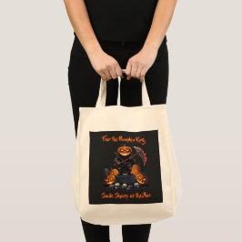 Bolso De Tela 🖤 Black Pumpkin King Halloween Tote 🎃