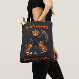 Bolso De Tela 🖤 Black Pumpkin King Halloween Tote 🎃