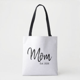 Bolso De Tela Black Script Established Mom