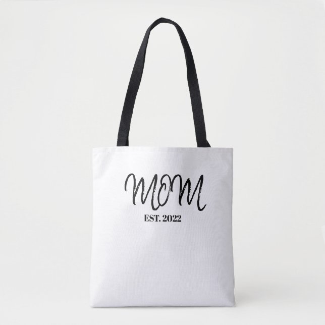 Bolso De Tela Black Script Established Mom Tote Bag (Anverso)