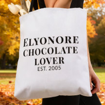Black Script Name Established Chocolate Lover