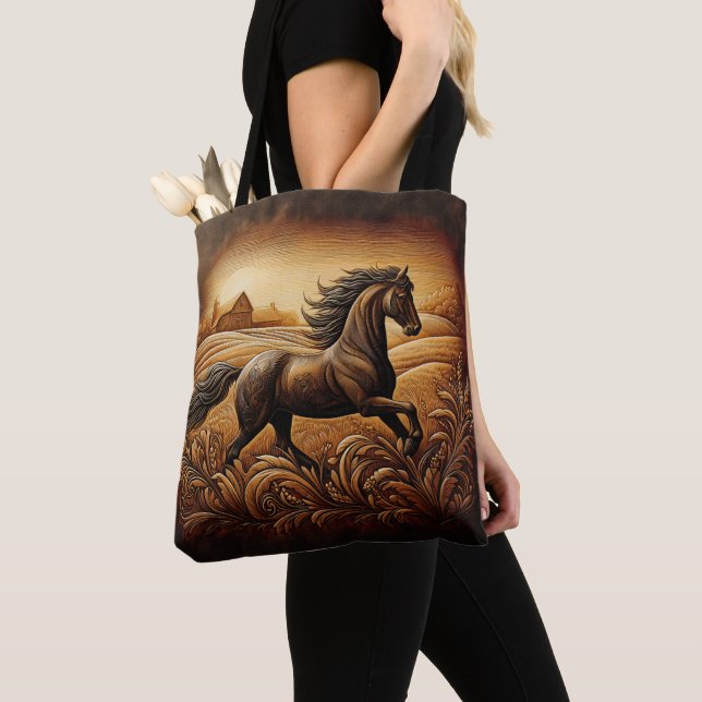 Bolso De Tela Black Stallion Sunset Run (Detalle)