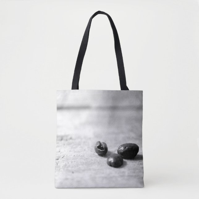 Bolso De Tela Black & White 3 Café frijol en una taza (Anverso)