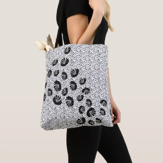 Bolso De Tela Black White Abstract Pattern Modern Wall Art | Bol