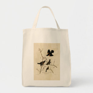 Bolso De Tela Blackbird de alas rojas - Los pájaros de América d
