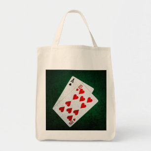 Bolso De Tela Blackjack 21 punto - As, Diez