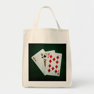 Bolso De Tela Blackjack 21 punto - As, Reina, Diez