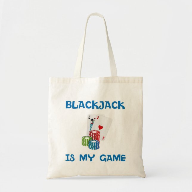 BOLSO DE TELA BLACKJACK ES MI JUEGO (Frente)