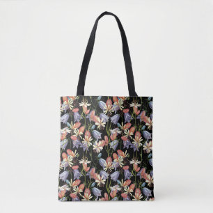 Bolso De Tela Bladder Campion Bells: Floral acuarela