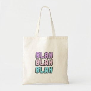 BOLSO DE TELA BLAH BLAH BLAH DISEÑO