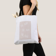 Blah Blah Blah Tote Bag – Funny Minimalist Quote