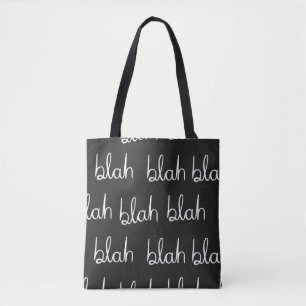 Bolso De Tela Blah blah patrón sin fisuras.