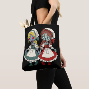 Bolso De Tela Blancanieves y Rosarroja zombies