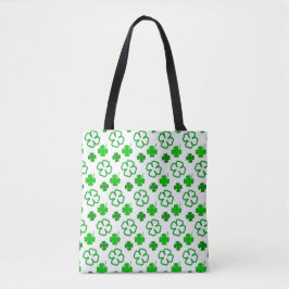 BOLSO DE TELA BLANCO CON SOMBRAS DE VERDES SOMBRAS CELÁTICAS IRL