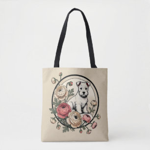 Bolso De Tela Blanco escocés de arte territorial