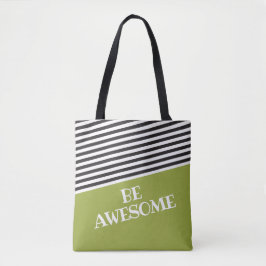 Bolso De Tela Blanco negro verde Añadir propio texto personaliza